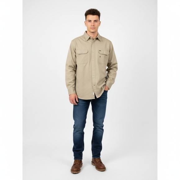 Dockers Other - Vintage 90s Dockers Authentics Khaki Shirt NWT Men’s L Work & Leisure Cotton 96